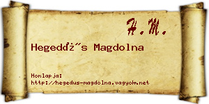 Hegedűs Magdolna névjegykártya